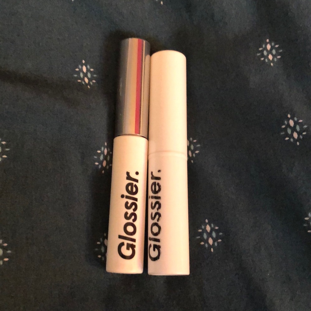 Glossier boy brow and generation g lipstick